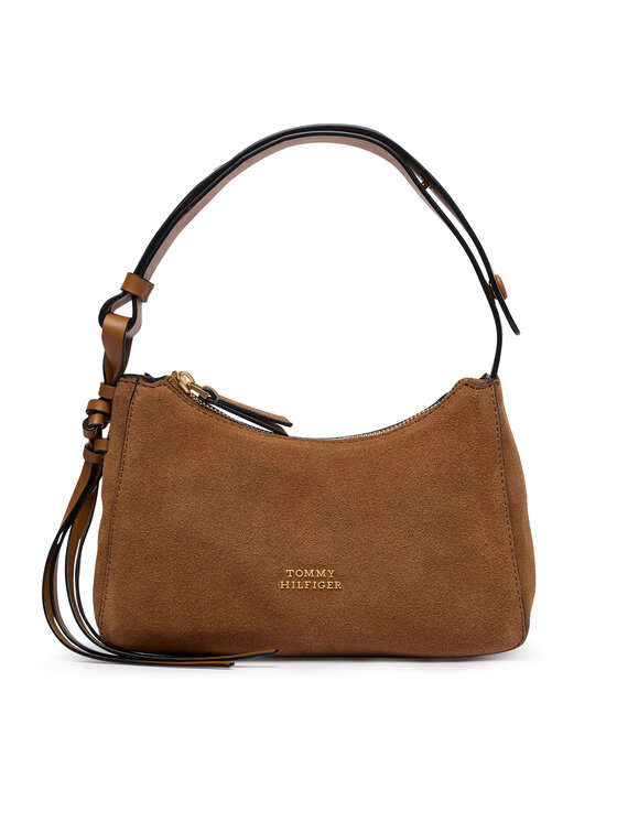 Tommy Hilfiger Ročna torba Tommy Hilfiger Th Statement Mini Should Bag Sue AW0AW18823 Rjava