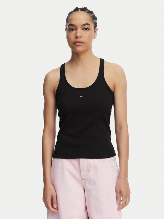 Tommy Jeans Tommy Jeans Top Racerback DW0DW22264 Negro Slim Fit