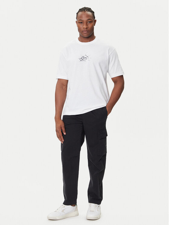 BOSS BOSS Camiseta Te_Voyage 50546370 Blanco Relaxed Fit
