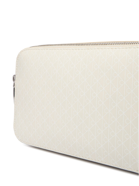 Calvin Klein Rankinė Calvin Klein Emblem Aop Elongated Camera Bag LV04F3268G Écru