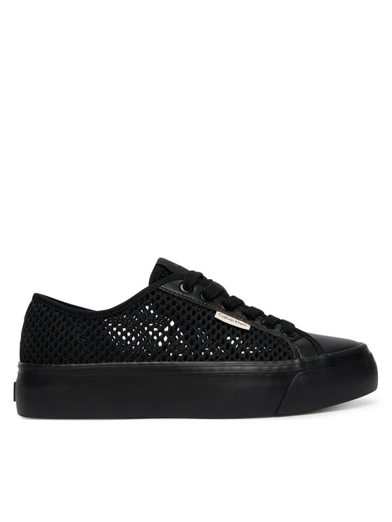 Calvin Klein Laisvalaikio batai Calvin Klein Vulc Flatf Lace Up Lin Mesh HW0HW02971 Juoda