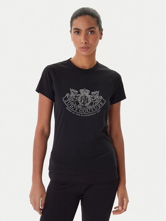 Juicy Couture Juicy Couture Camiseta JCGTK225015 Negro Slim Fit