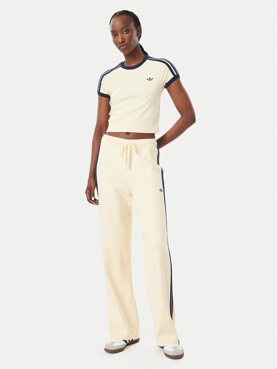 adidas adidas Marškinėliai KS7376 Kreminė Slim Fit