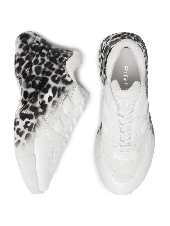 PINKO Snīkeri Pinko Rubino Animalier Sneaker PE 20 BLKS1 1H20QZ Y65Q Balts