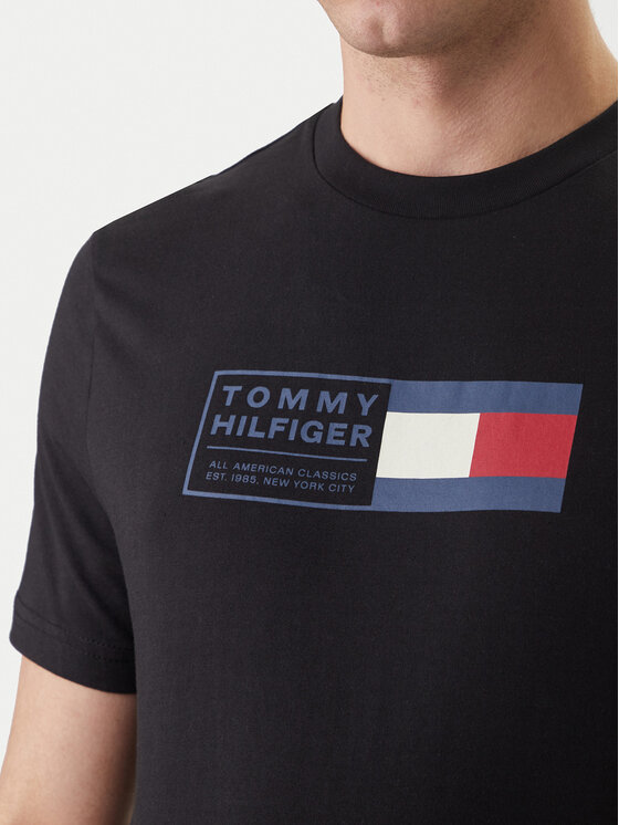 Tommy Hilfiger Tommy Hilfiger Camiseta Brand Love Box MW0MW42366 Negro Regular Fit