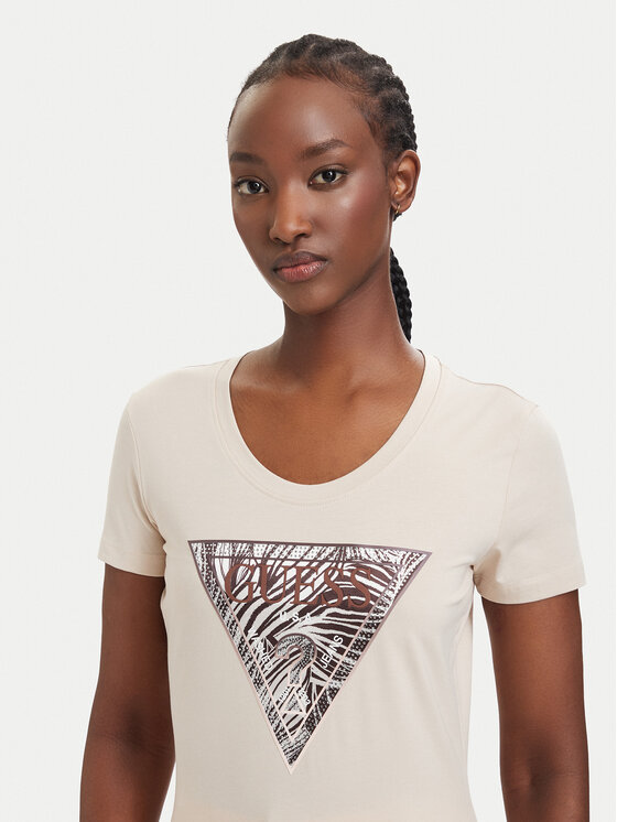 Guess Guess Футболка 182454 Бежевий Classic Fit