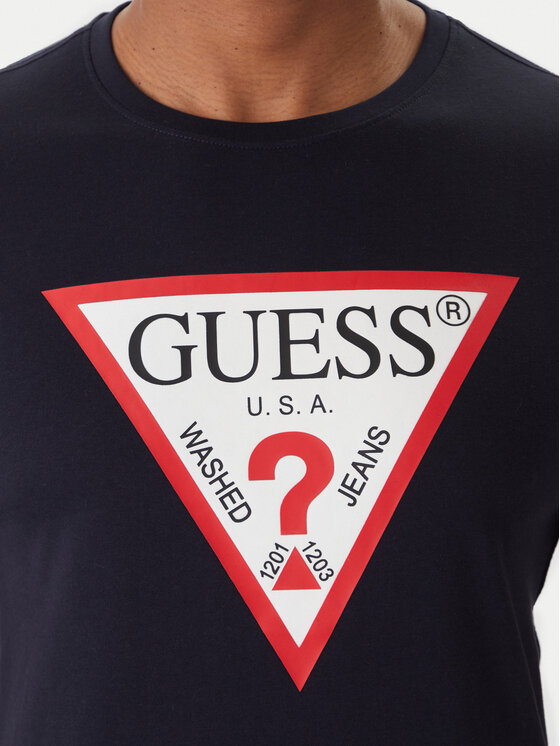Guess Guess Футболка M2YI71 I3Z14 Cиній Slim Fit