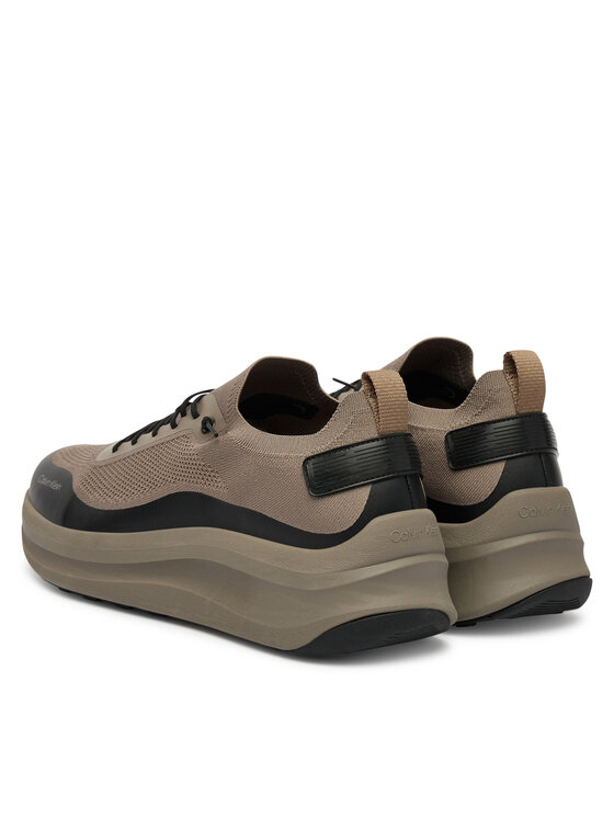 Calvin Klein Сникърси Calvin Klein Chunky Runner Lace Up Sock Knit YM0YM01457 Кафяв