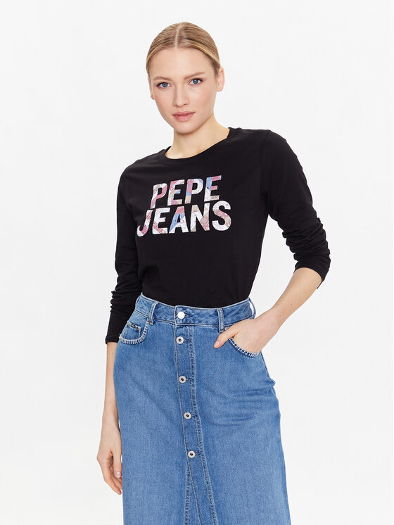 Pepe Jeans Pepe Jeans T-shirt Luna PL505394 Nero Regular Fit