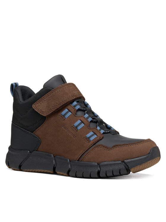 Geox Kotníková obuv Geox J Flexyper Boy B Abx J949XA 033FU C6238 S Tmavě hnědá