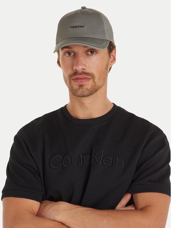 Calvin Klein Cepure ar nagu Calvin Klein Metal Lettering Bb Cap K50K511999 Zaļš