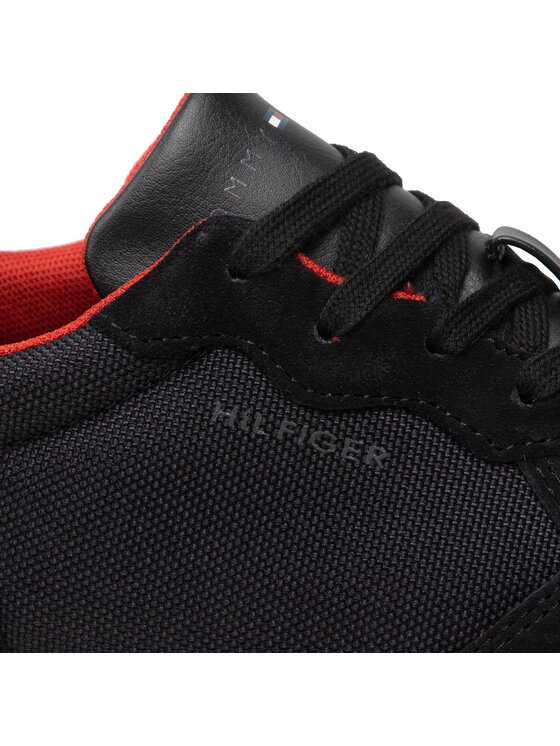 Tommy Hilfiger Αθλητικά Tommy Hilfiger Iconic Material Mix Runner FM0FM04022 Μαύρο