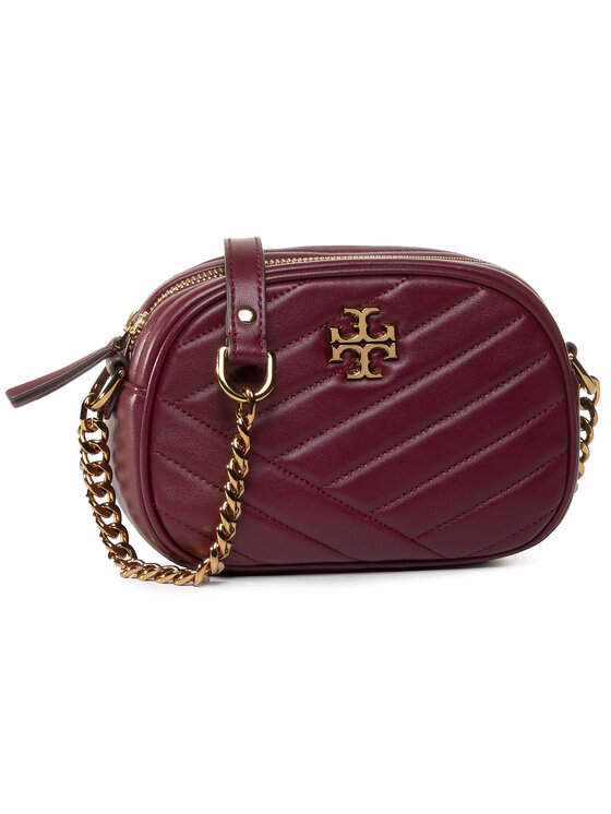 Tory Burch Сумка Tory Burch Kira Chevron Camera Bag 60227 Бордовий
