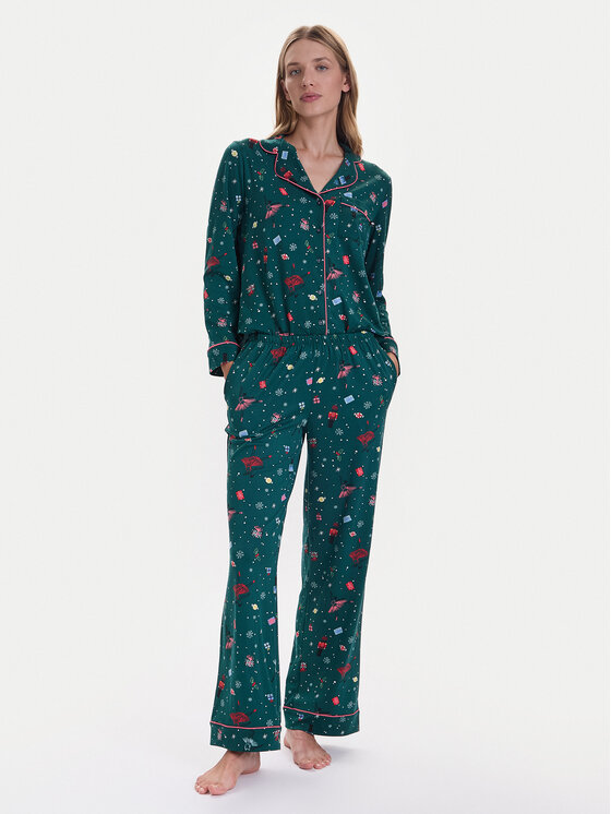 Kate Spade Kate Spade Піжама KSI82765F Зелений Relaxed Fit