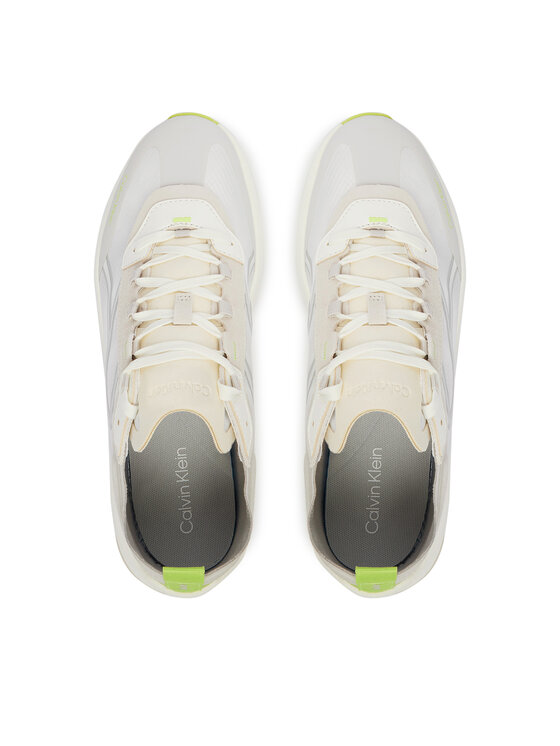 Calvin Klein Superge Calvin Klein Chunky Run Laceup Stripe Ny HM0HM02160 Écru