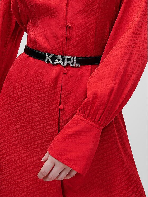 KARL LAGERFELD Pasek Damski KARL LAGERFELD 230W3104 Czarny