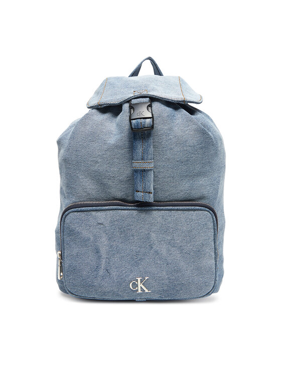 Calvin Klein Ruksak Calvin Klein Denim Luna Mini Flap Backpack LV04F3216G Svetlo modrá