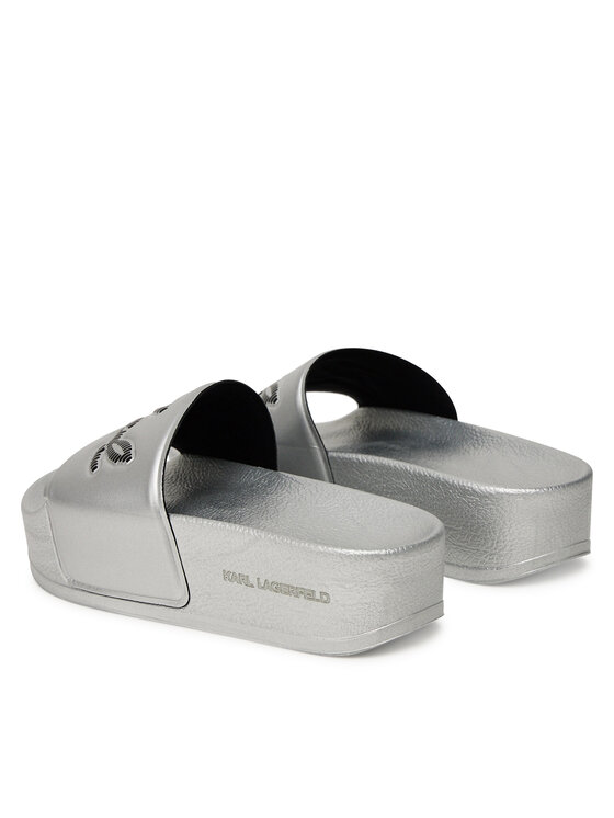 KARL LAGERFELD Шльопанці KARL LAGERFELD Kondo Maxi KL80872 Срібний