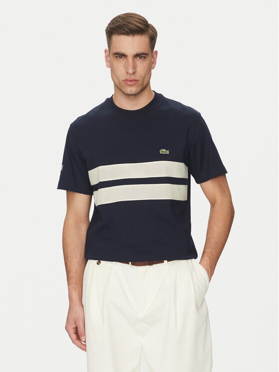 Lacoste Lacoste Marškinėliai TH9769 Tamsiai mėlyna Regular Fit