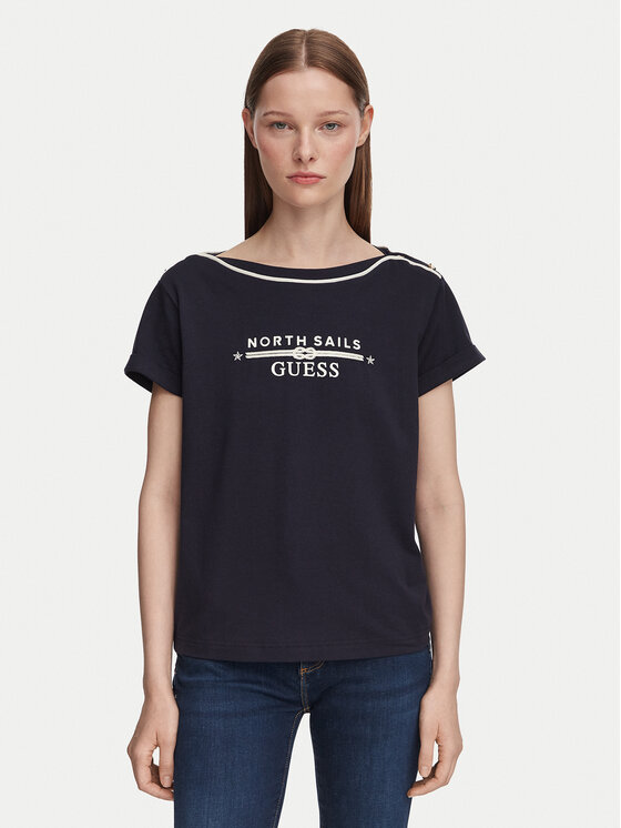Guess Guess T-shirt W6YI58 K5317 Blu scuro Regular Fit
