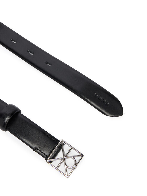 Calvin Klein Cinturón para mujer Calvin Klein Emblem Buckle 25Mm Fixed Smooth LV04F7072G Negro