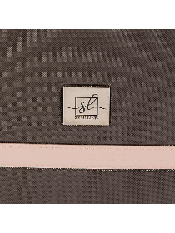 Semi Line Stredný kufor Semi Line T5508-3 Hnedá