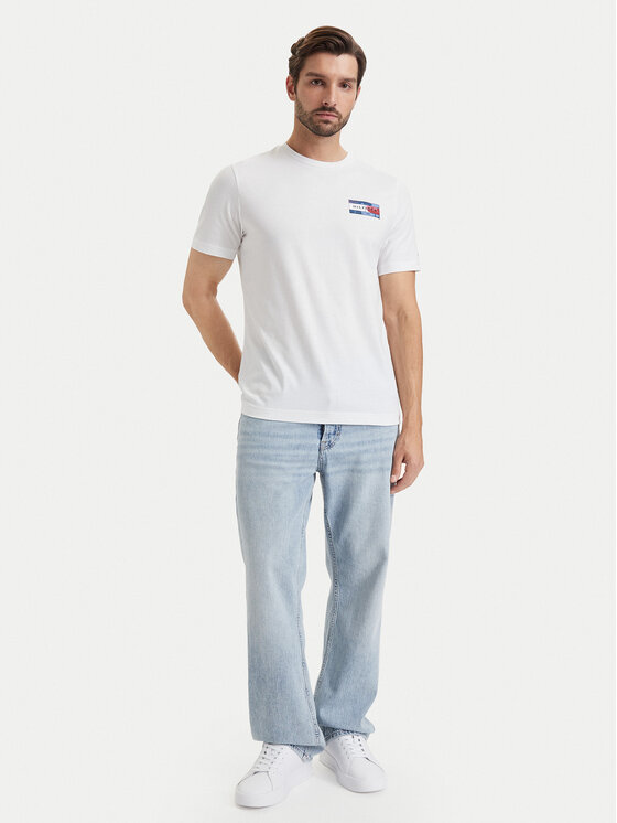 Tommy Hilfiger Tommy Hilfiger Camiseta Brand Love MW0MW44876 Blanco Regular Fit