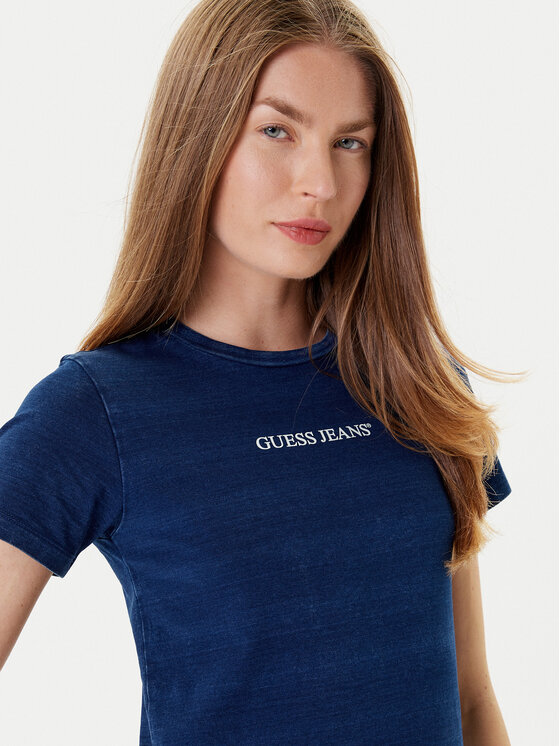 Guess Jeans Guess Jeans Camiseta W5GI41 KCTL1 Azul marino Slim Fit