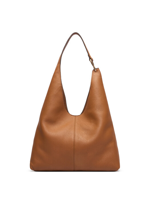 Calvin Klein Ročna torba Calvin Klein Slouchy Leather Md Shoulder Bag LV04F3543G Svetlo rjava