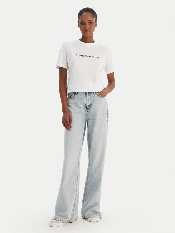 Calvin Klein Jeans Calvin Klein Jeans T-shirt A- Inst. Logo Classic LV047C912G Bijela Regular Fit