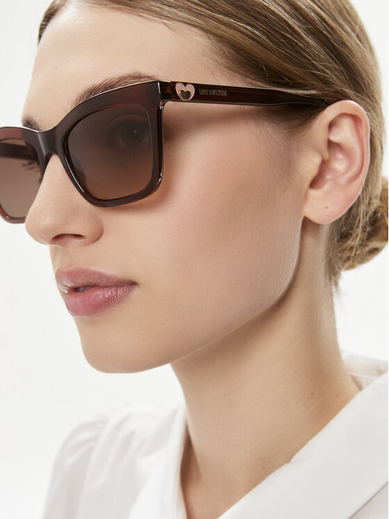 LOVE MOSCHINO Saulesbrilles LOVE MOSCHINO MOL057/S Brūns