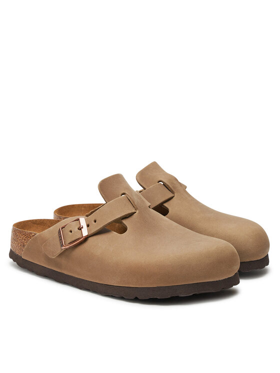 Birkenstock Nazouváky Birkenstock Boston zamsz 1019484 Hnědá