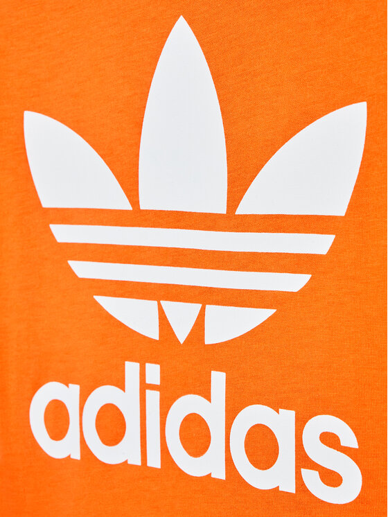 adidas adidas Majica Trefoil HK7514 Oranžna Regular Fit