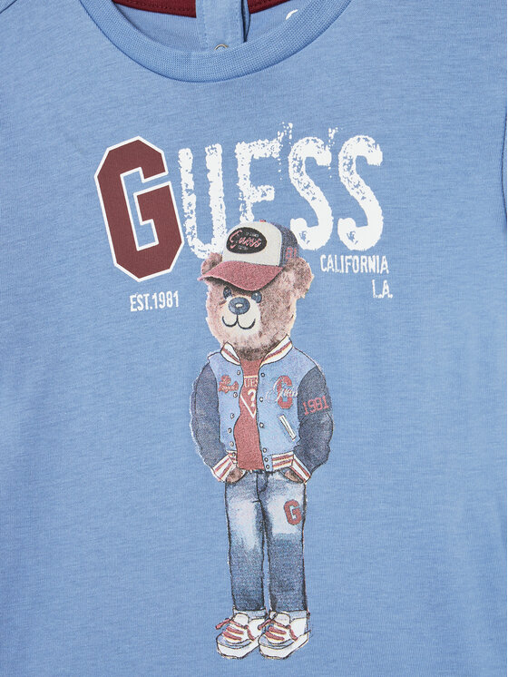 Guess Guess Majica N5YI22 K8HM4 Modra Regular Fit