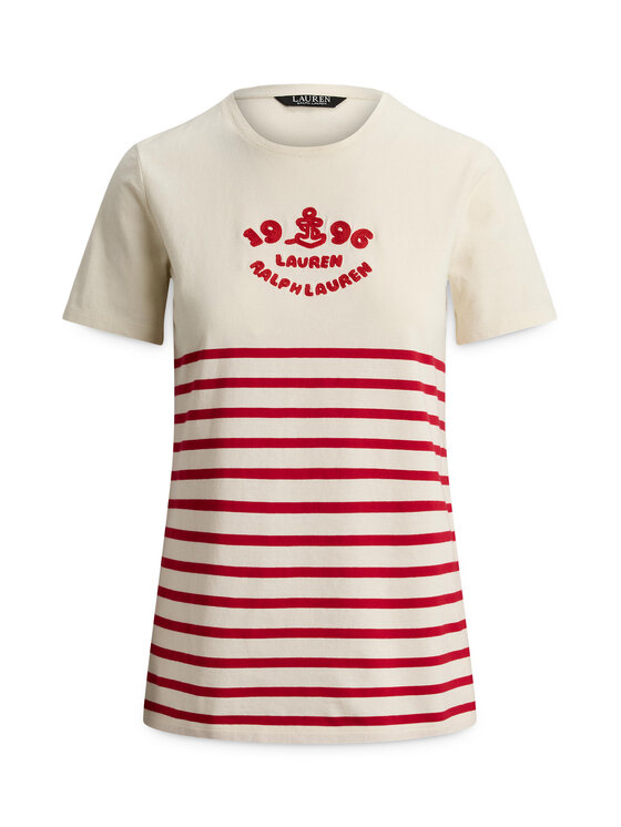 LAUREN RALPH LAUREN LAUREN RALPH LAUREN Camiseta 200B21056002 Écru Relaxed Fit