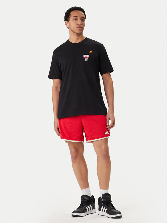adidas adidas Camiseta Mini Embroidery Basketball Graphic KB2526 Negro Regular Fit