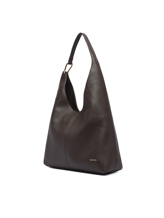 Calvin Klein Borsetta Calvin Klein Slouchy Leather Md Shoulder Bag LV04F3543G Marrone