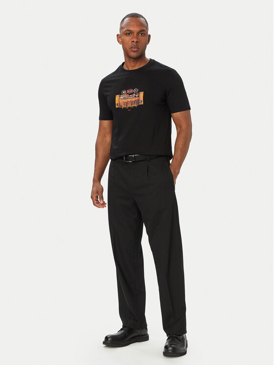 HUGO HUGO Camiseta Durectee 50566046 Negro Regular Fit
