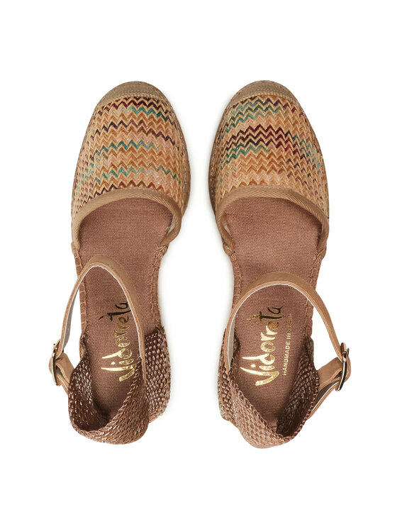 Vidorreta Espadryle Vidorreta Sandalia Traba Rib. 07100 Brązowy