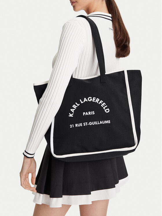 KARL LAGERFELD Kabelka KARL LAGERFELD A3W50018 Čierna