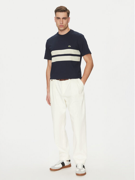 Lacoste Lacoste Majica TH9769 Mornarsko modra Regular Fit