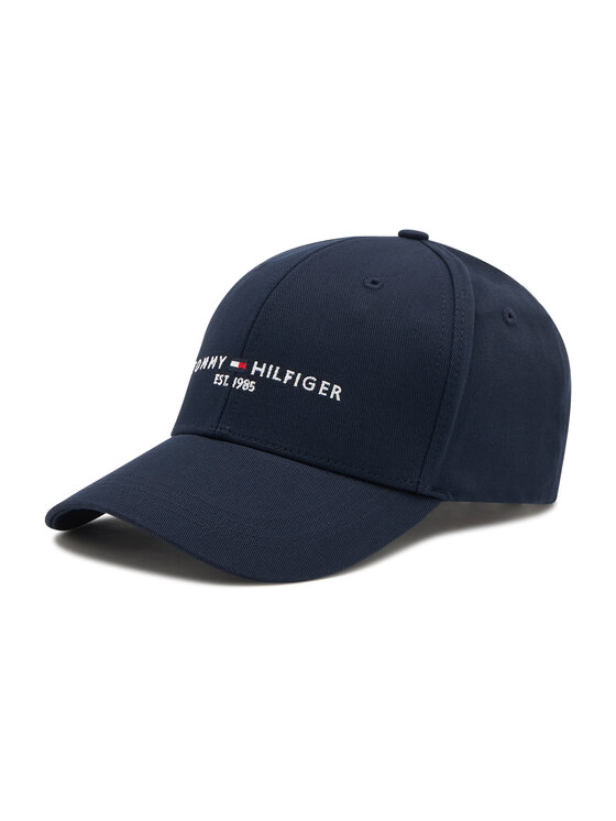 Tommy Hilfiger Cepure ar nagu Tommy Hilfiger Th Established Cap AM0AM07352 Tumši zils