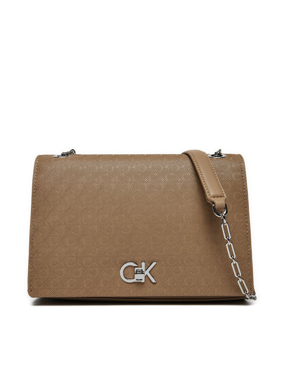 Calvin Klein Torebka Calvin Klein Ck Medium Conv Shoulder Bag_Mono K60K613138 Brązowy