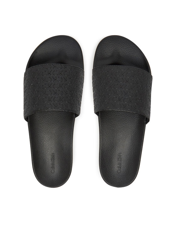 Calvin Klein Nazouváky Calvin Klein Pool Slide Mono HM0HM01968 Černá