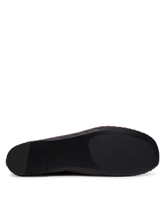 Calvin Klein Μπαλαρίνες Calvin Klein Oblique Ballerina Cut Lth HW0HW03033 Μπορντό
