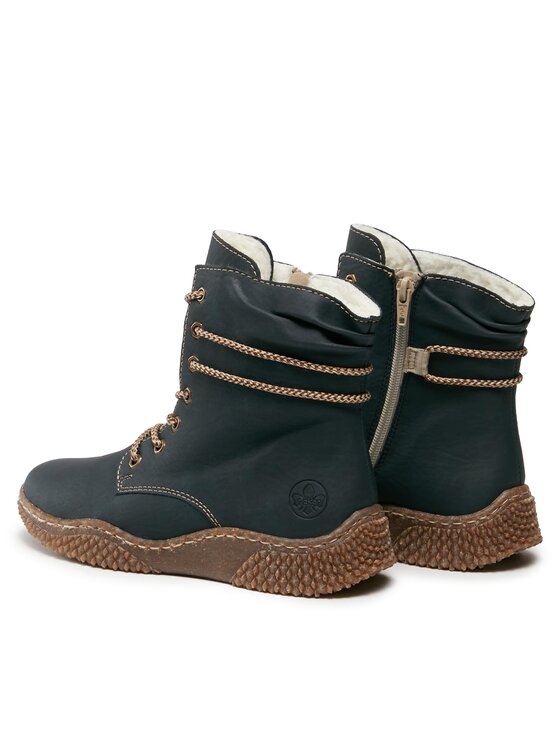 Rieker Gležnjarji Rieker Y8443-14 Mornarsko modra