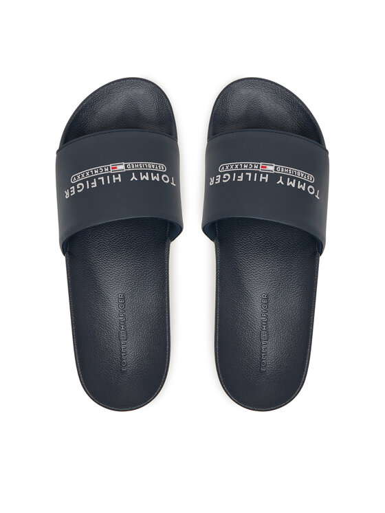 Tommy Hilfiger Šlepetės Tommy Hilfiger Raised Pool Slide FM0FM05761 Tamsiai mėlyna