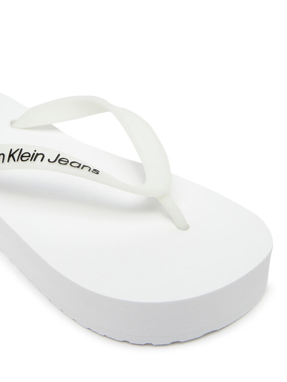 Calvin Klein Jeans Čības uz pirksta Calvin Klein Jeans Beach Sandal Flatform Tpu YW0YW01830 Balts