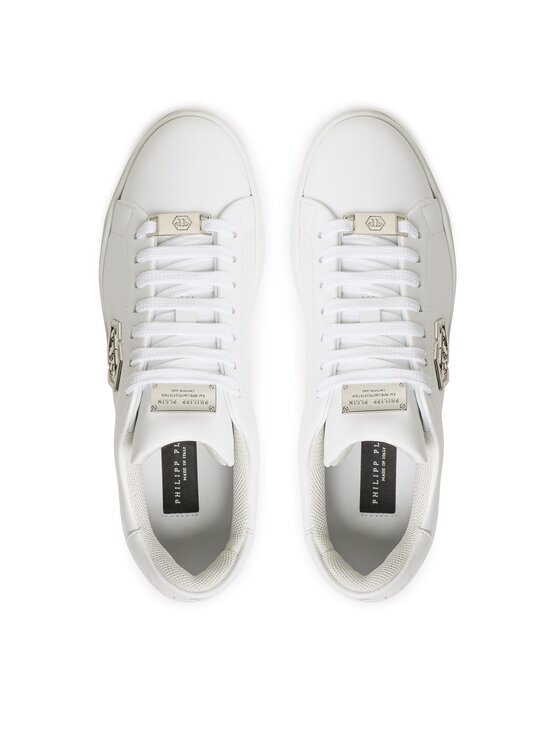 PHILIPP PLEIN Tenisice PHILIPP PLEIN Leather Lo-Top Sneaker FABS USC0379 PLE075N Bijela