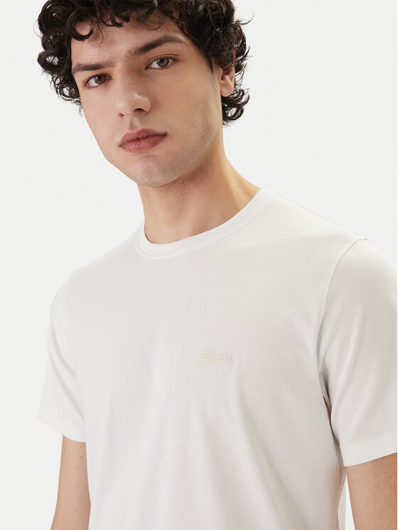 Guess Guess Camiseta M4GI70 KC9X0 Blanco Slim Fit